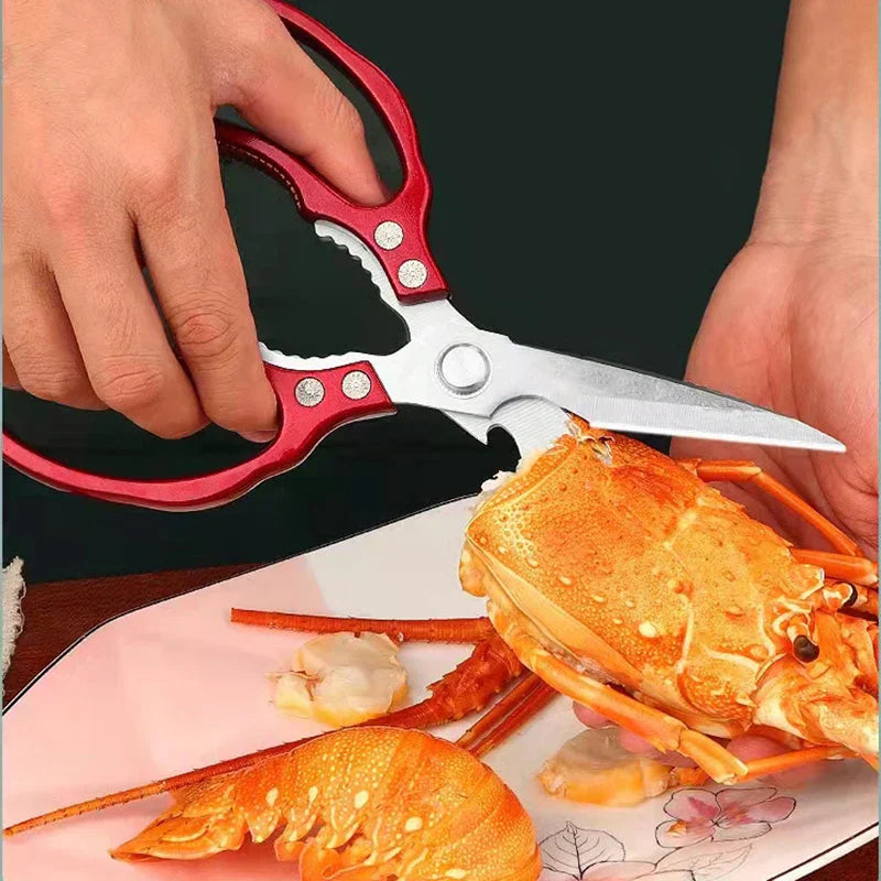 Japanese Stainless Steel Kitchen Scissors for Culinary Tasks
