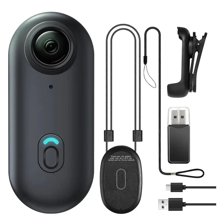 Ultra HD Compact Action Camera – Versatile Mini Cam with Waterproof Housing and 360° Mount