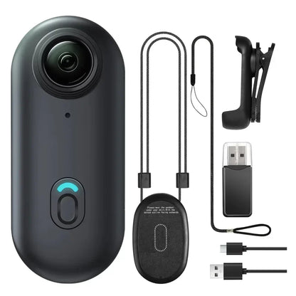 Ultra HD Compact Action Camera – Versatile Mini Cam with Waterproof Housing and 360° Mount