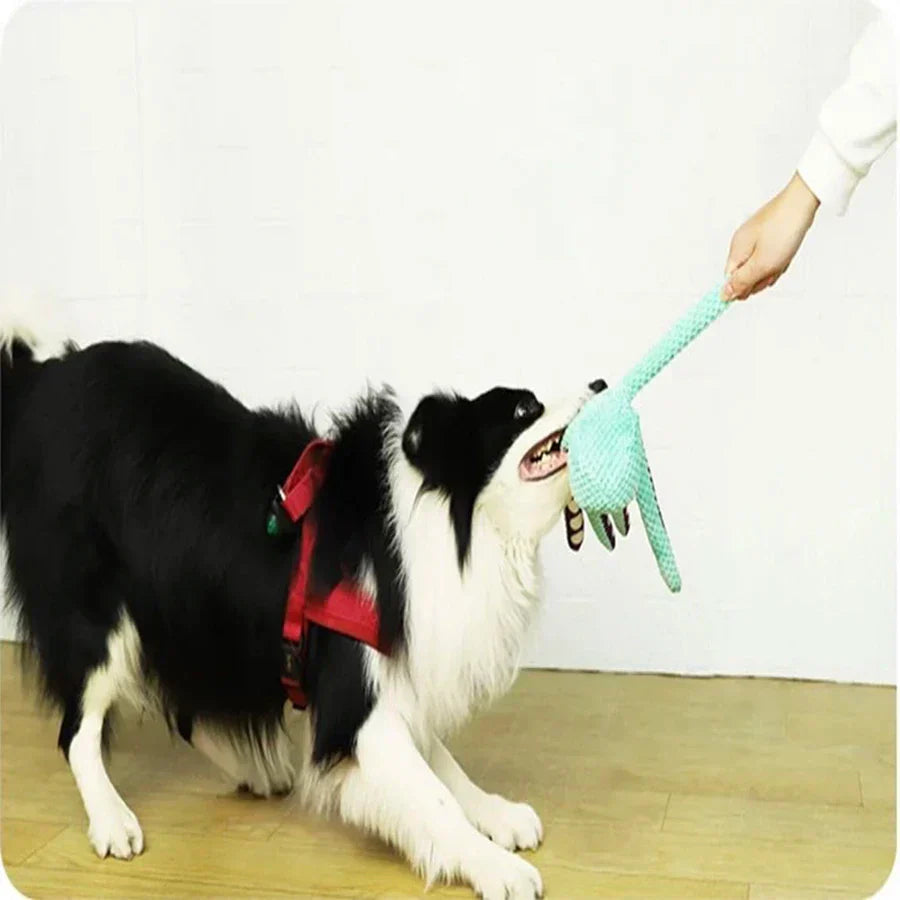 Soft Octopus Chew Toy for Dogs with Squeaker – Dental Care & Fun for All Breeds