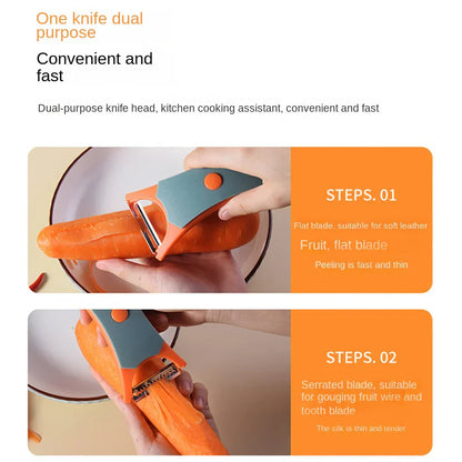 Dual-Action Peeler for Fruits and Vegetables - Slice with Ease