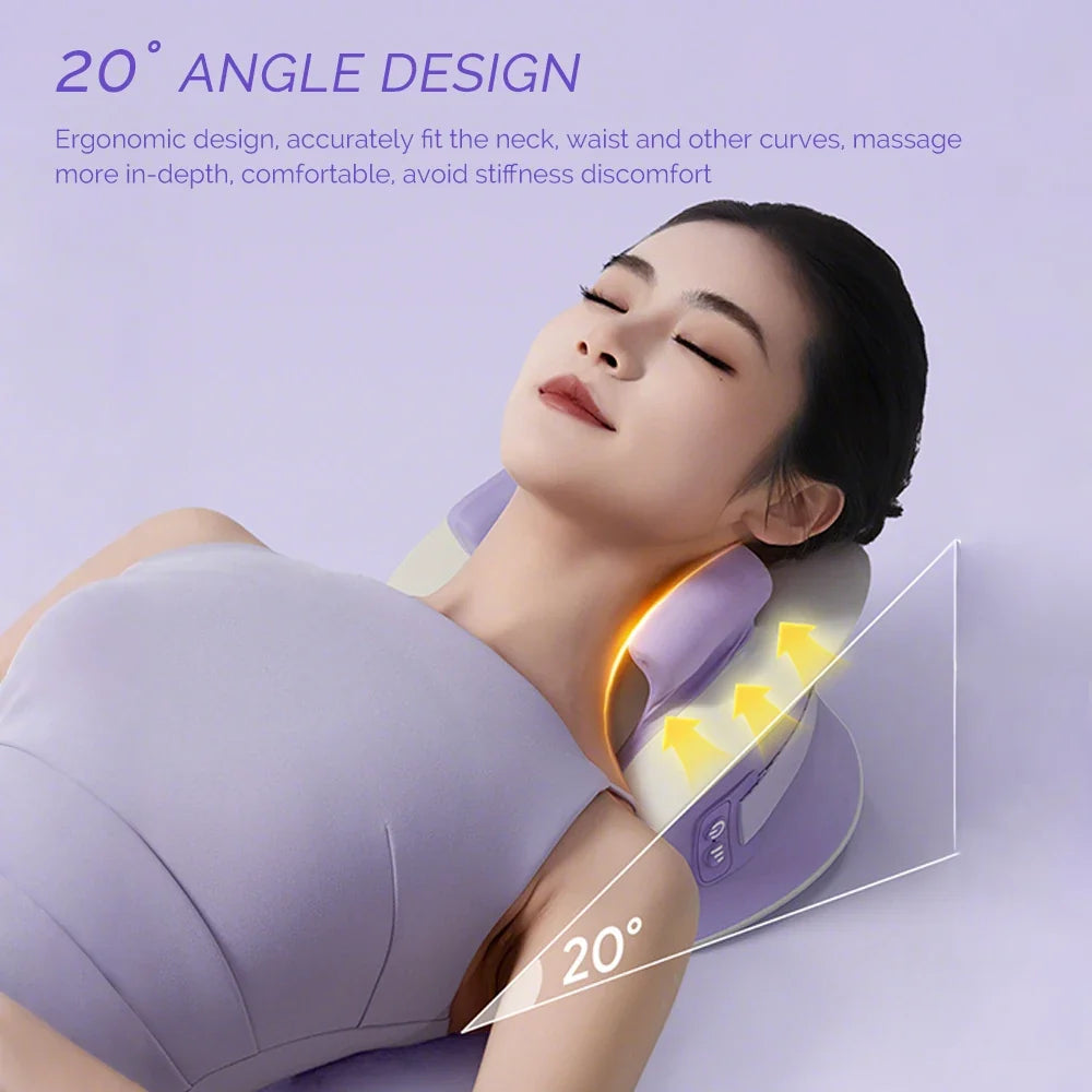Rechargeable Neck and Shoulder Massager with Heat – 6D Kneading Heads, 2 Levels