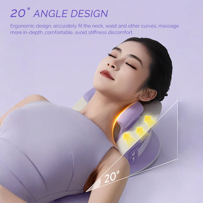 Rechargeable Neck and Shoulder Massager with Heat – 6D Kneading Heads, 2 Levels
