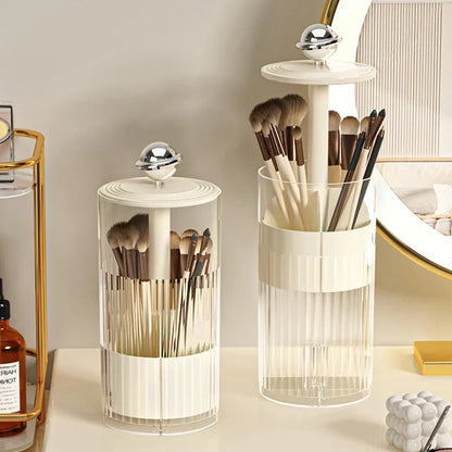 Makeup Brush Organizer with Auto Lift Feature