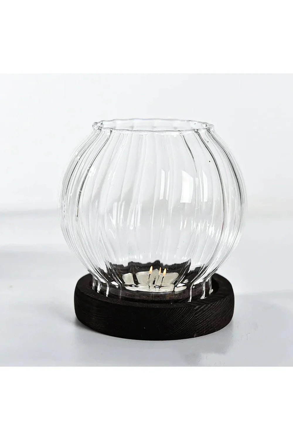 Sturdy Glass Candle Holder for Outdoor Use