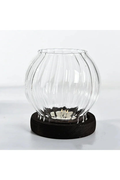 Sturdy Glass Candle Holder for Outdoor Use
