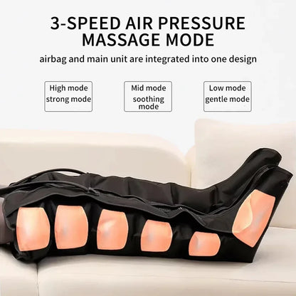Leg Massager Boots with Air Compression – 360° Foot and Calf Wraps, 3 Modes & Intensities, Remote Control