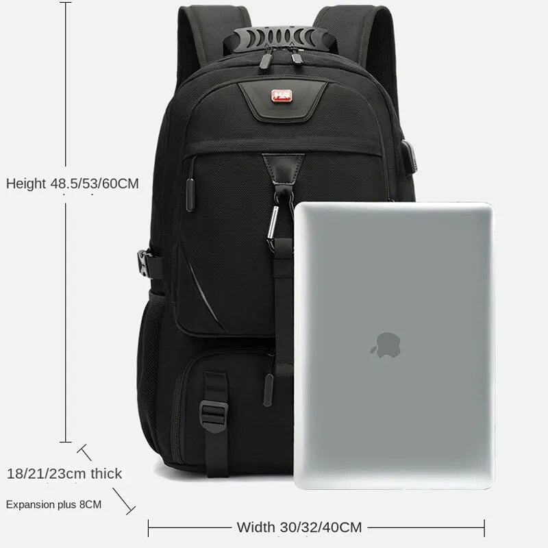 Travel Backpack 50–80L with USB Charging Port