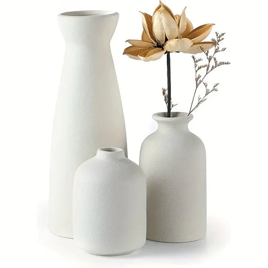 Chic Ceramic Vase Trio for Stylish Home Decor