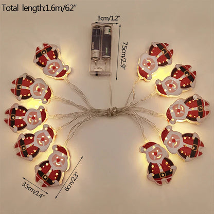 FrostGlow LED Christmas Lights | Acrylic Snowman & Tree | 10-Piece String Lights | Holiday Decor for Christmas & New Year 2025