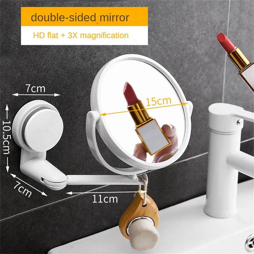 Wall Mirror with 3X Magnification and Adjustable Angles