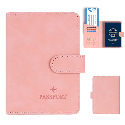 Compact Passport Holder with RFID Protection | Elegant Leather Look for Men & Women