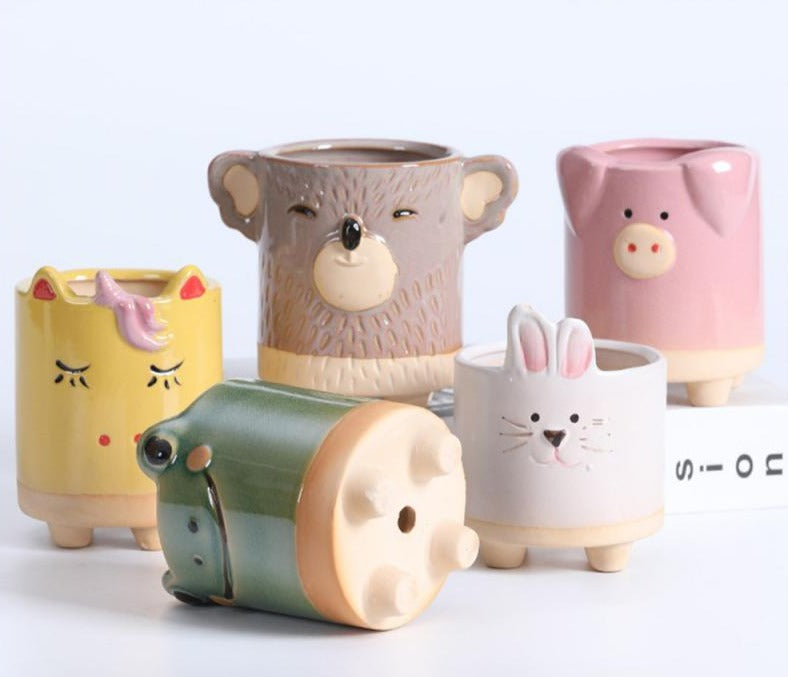 Adorable Animal-Shaped Planters - Taalita Collection