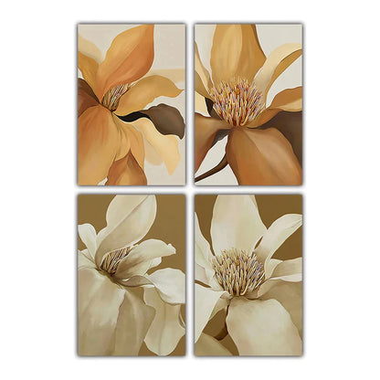Modern Botanical Canvas Prints - Large Abstract Floral Art for Home Decor
