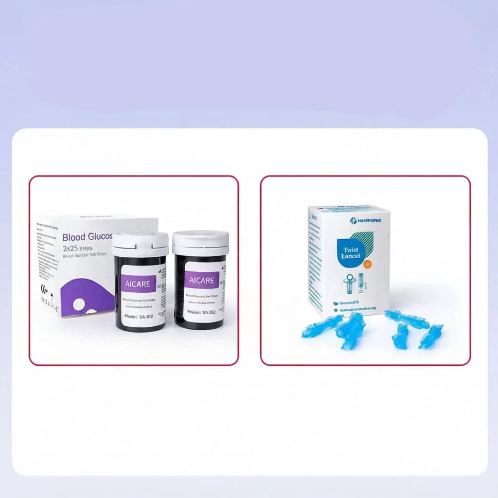 Blood Sugar Test Kit for Home and Travel Use