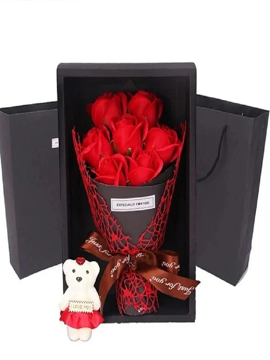 Elegant 7 Rose Soap Gift Arrangement