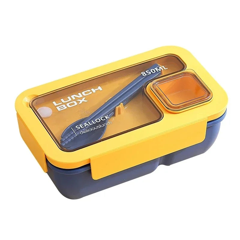 Microwave-Safe Meal Prep Container with Cutlery - Leak-Resistant Bento Box