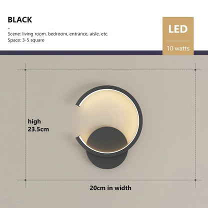Modern LED Wall Light in C-Shape | Minimalist Indoor Lighting for Living Room, Bedroom & Hallway