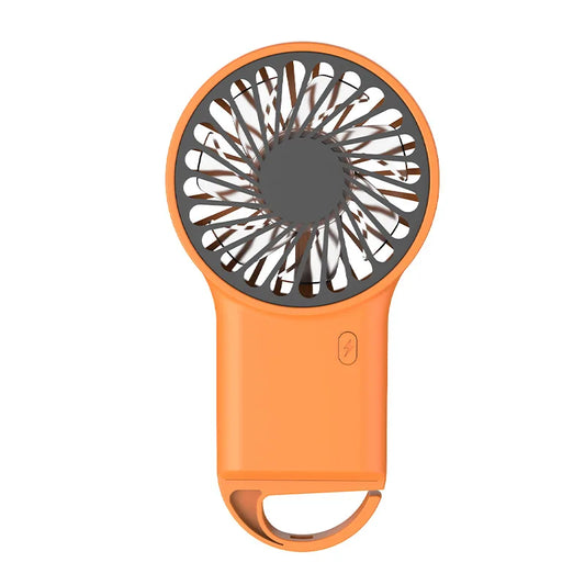 Compact USB-C Folding Fan | Quiet & Portable | Includes Carabiner & Battery