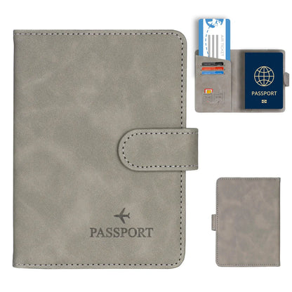 Compact Passport Holder with RFID Protection | Elegant Leather Look for Men & Women
