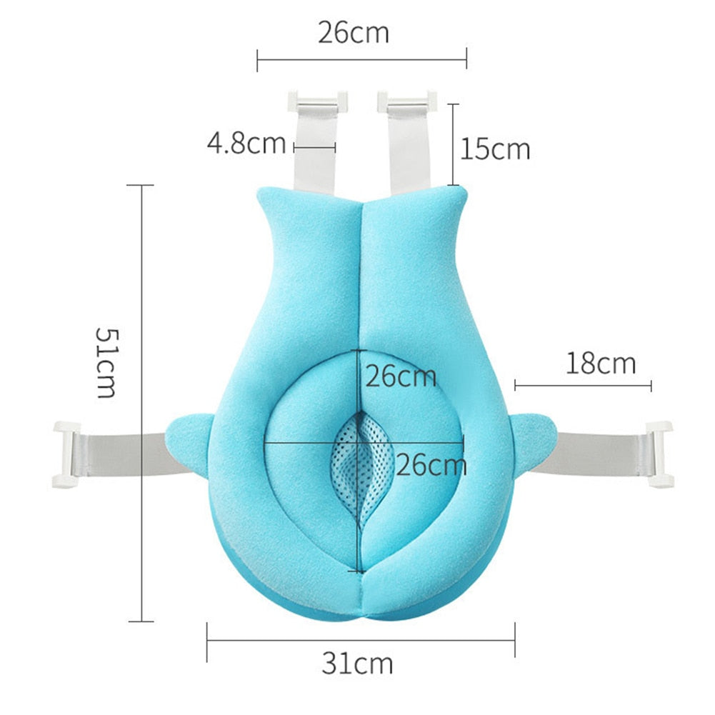 Safe & Cozy Baby Bathtub with Support Cushion
