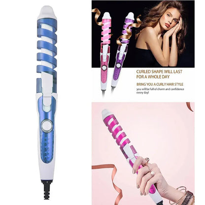 Ceramic Curling Wand for Perfect Spiral Curls | Fast Styling & Hair-Friendly
