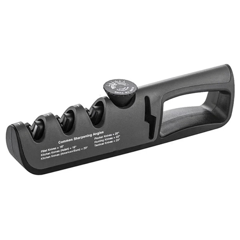 Adjustable Angle Knife Sharpener 14-24 Degrees with Non-Slip Base and Ergonomic Handle for Kitchen Cutlery and Scissors