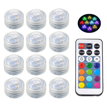 Mini Waterproof LED Underwater Lights | Remote Control | RGB Color Change