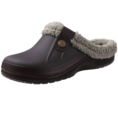 Unisex Non-Slip Slippers with Warm Fur Lining