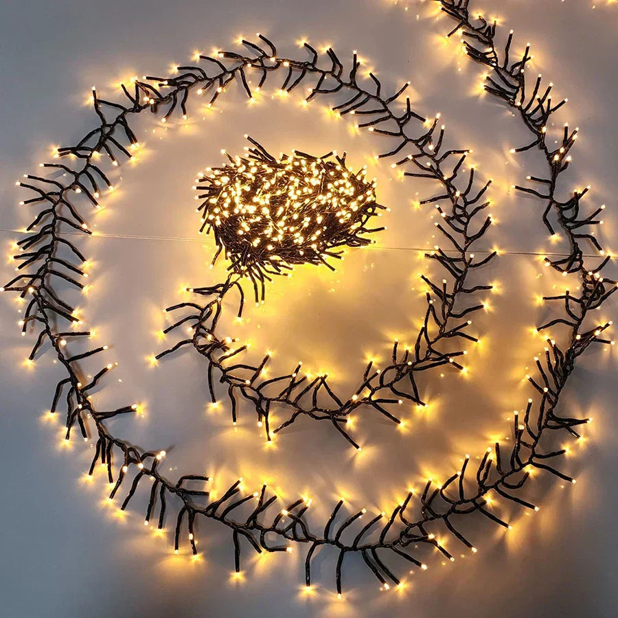 10 Meter LED Light Rope with 1000 Warm White Lights for Christmas Indoor/Outdoor