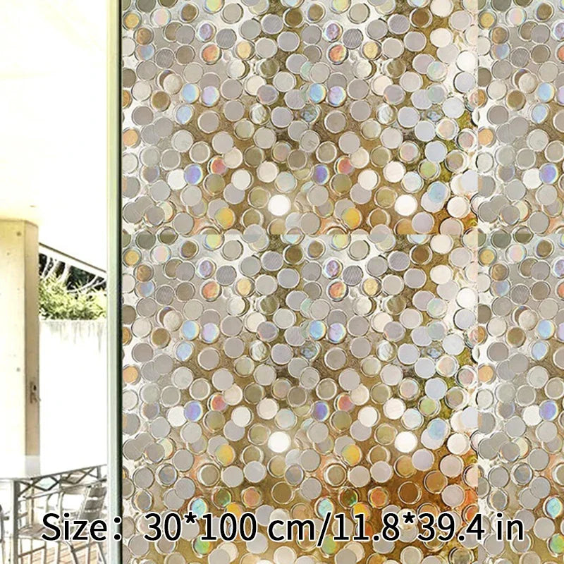 Window Film with 3D Stained Glass Design