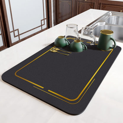 Absorbent Kitchen Mat for Drying Dishes – Safe and Functional