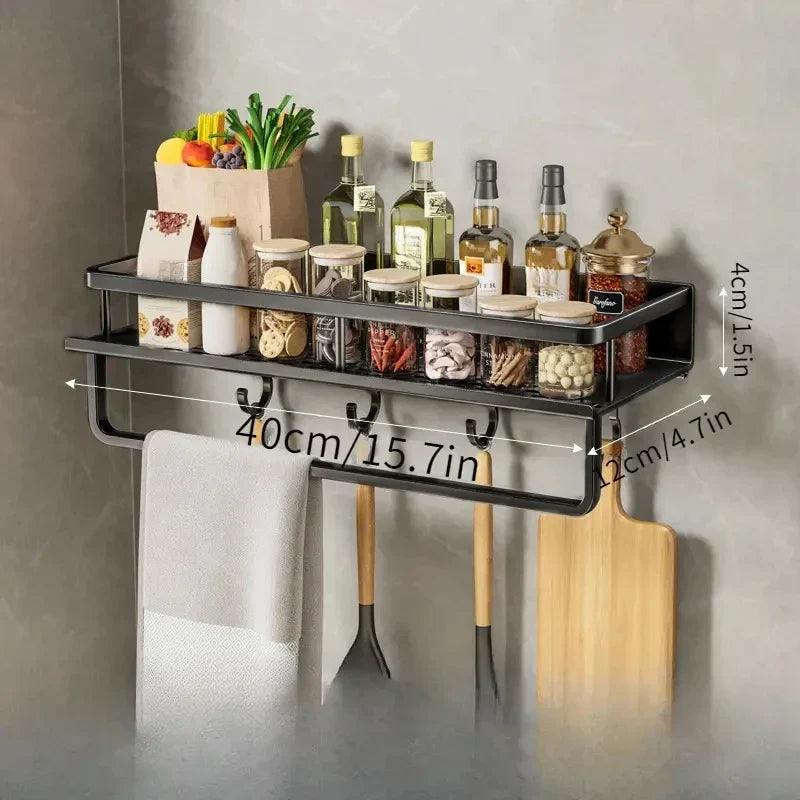 Stylish Wall-Mounted Shelf for Kitchen Storage Solutions