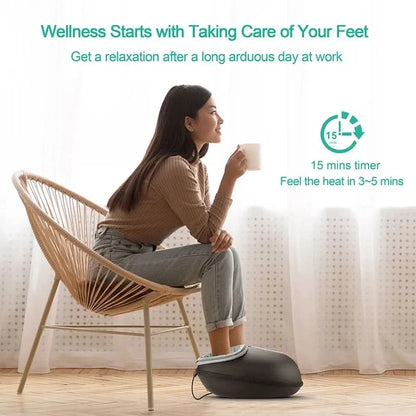 Heated Shiatsu Foot Massager for Deep Tissue Relaxation and Relief