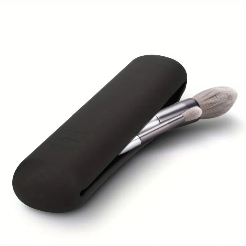 Compact Silicone Makeup Brush Holder – Modern Cosmetic Organizer 20.5x5.5 cm
