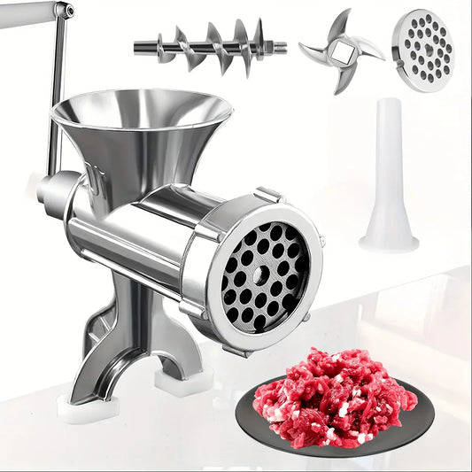 Manual Meat Grinder and Chopper | Stainless Steel | Sturdy Table Clamp