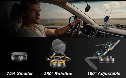 Magnetic Phone Mount for Car – 360-Degree Rotation