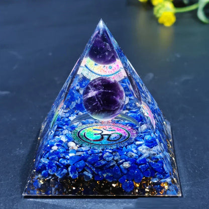 Amethyst Pendulum Orgonite Pyramid – Energy, Protection, Decoration