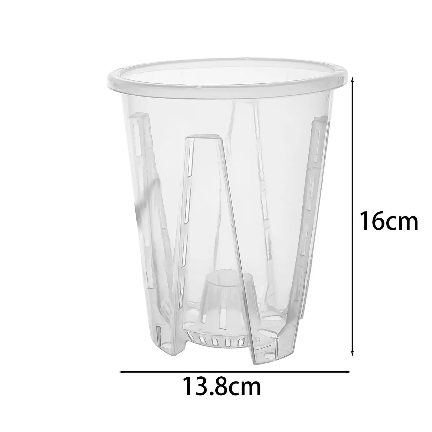 Transparent Self-Watering Plant Pots – Set of 5 with Drainage Holes