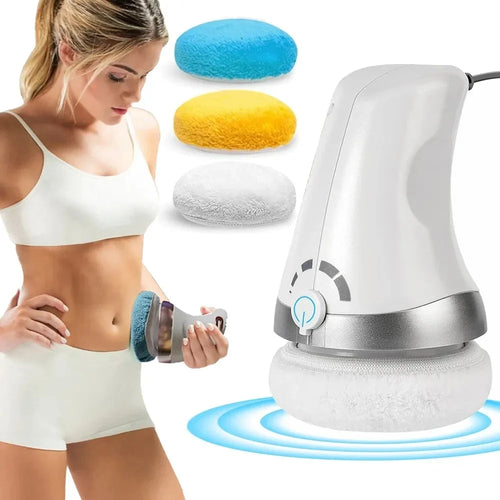 Body Massager with Electric Rolling Feature | Washable Cloth Cover, Ergonomic Handle, Soft Sponge Pad