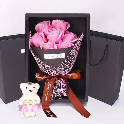 Elegant 7 Rose Soap Gift Arrangement