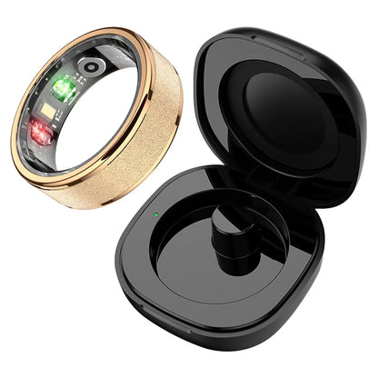 Health Monitoring Smart Ring with Charging Dock | Sleep & Heart Tracker | 5ATM Waterproof | Multiple Sports Modes
