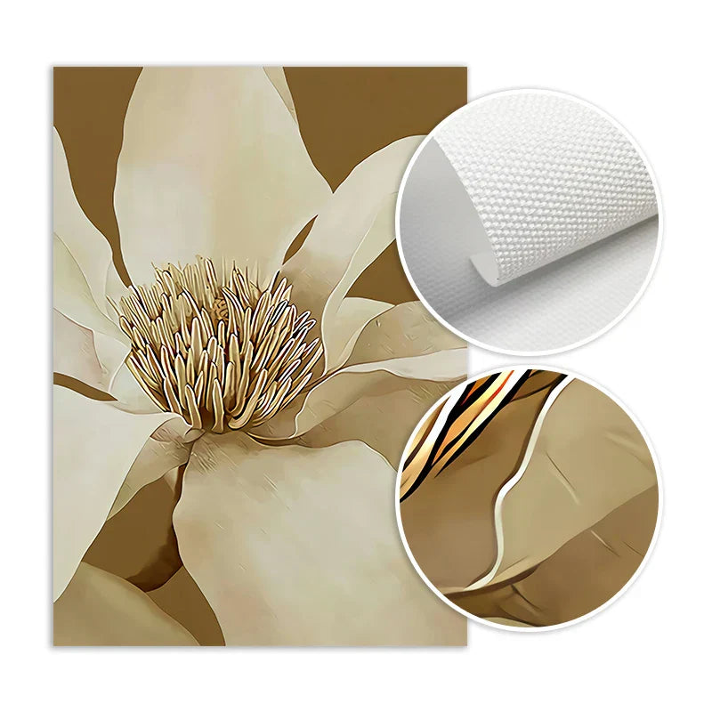 Modern Botanical Canvas Prints - Large Abstract Floral Art for Home Decor