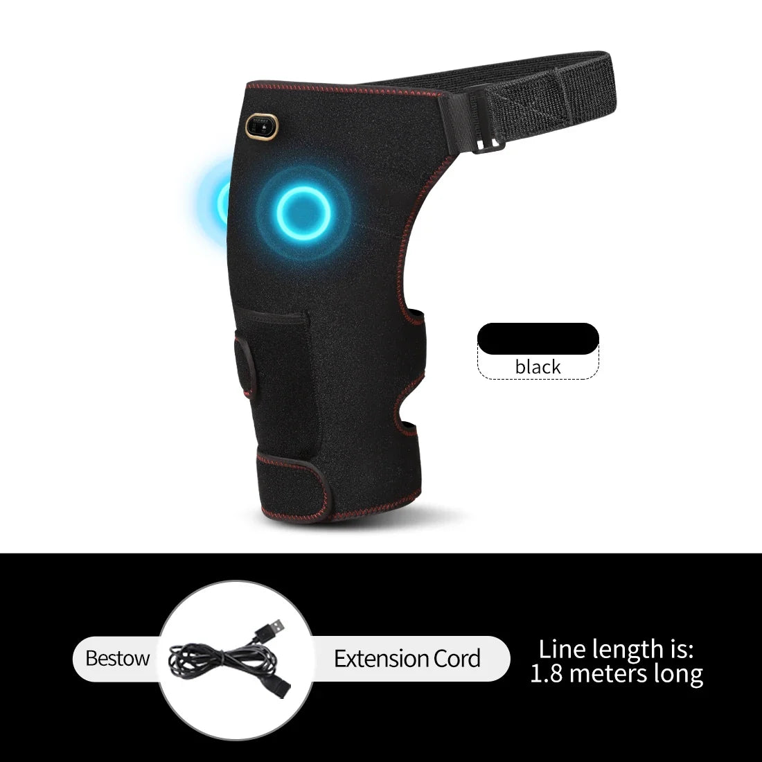 Cordless Hip Support Brace – Heat and Vibration Massager for Comfort