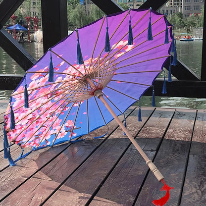 Vintage Paper Umbrella Made from Bamboo – Handmade Artisan Design