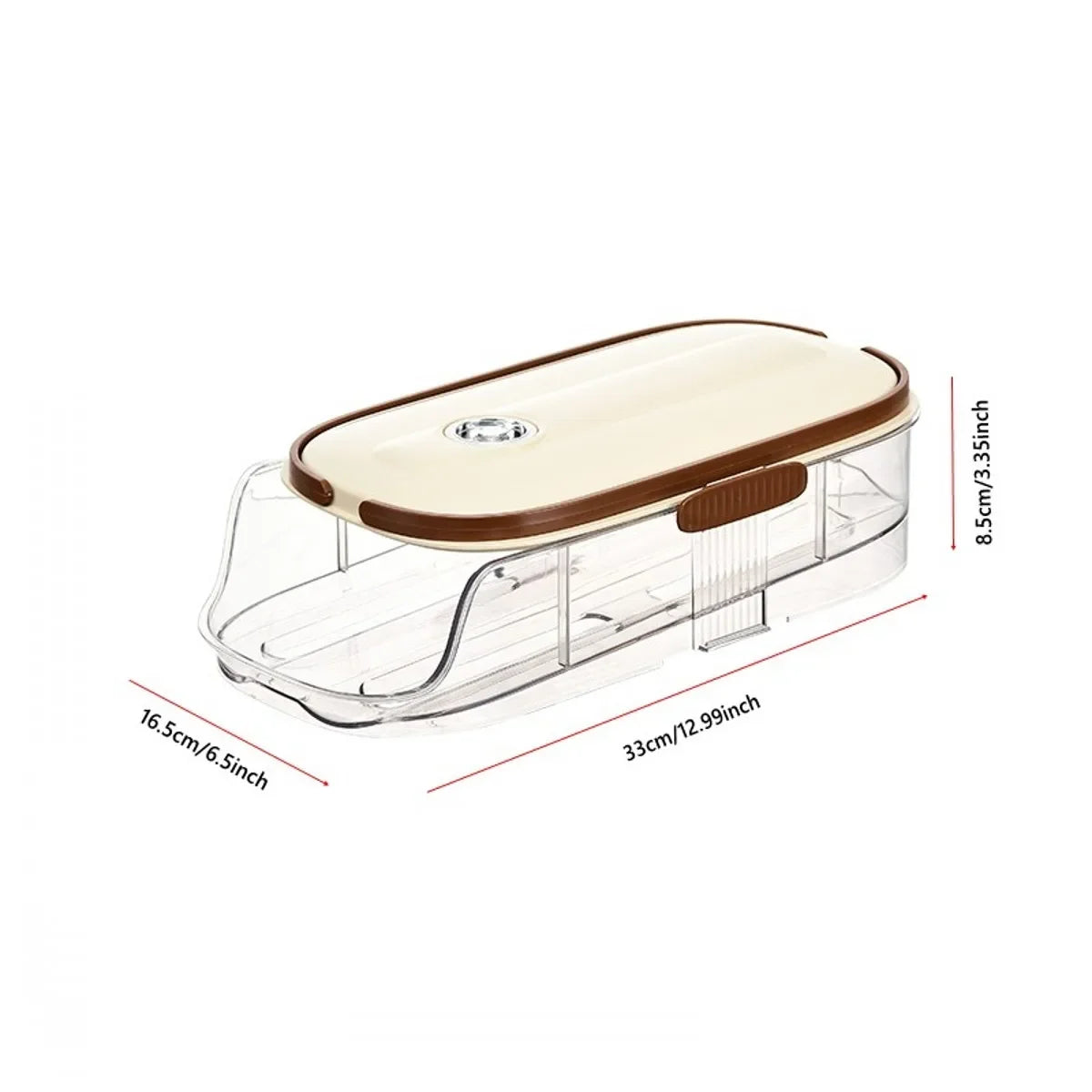 Rolling Refrigerator Egg Holder | Stackable Transparent Storage Box with Lid