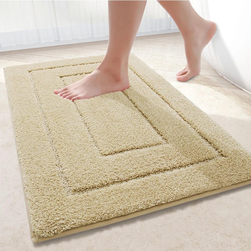 Non-Slip Microfiber Bath Mat – Soft Double Layer for Comfort and Absorbency