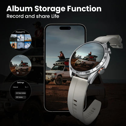 Smartwatch with 1.58" AMOLED Screen, Bluetooth Calling, 100+ Sports Modes & 24-Hour Health Tracking