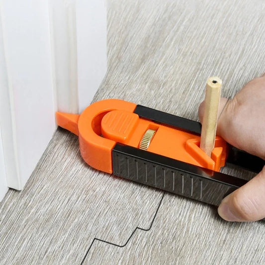 Woodworking Profile Gauge Set with Lockable Adjustable Ruler