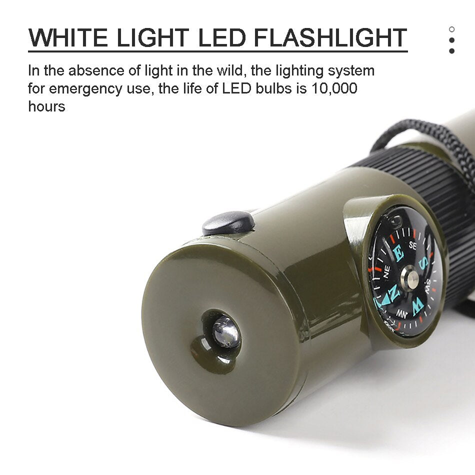 7-in-1 Compact Outdoor Camping Survival Tool